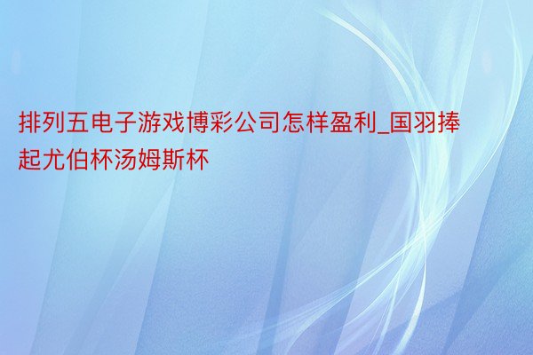 排列五电子游戏博彩公司怎样盈利_国羽捧起尤伯杯汤姆斯杯